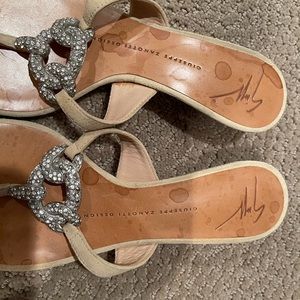 Sandals by Giuseppe Zanotti sz 37 with rhinestone